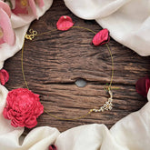 Vriksham Designer Floral Pendant Invisible Chain-White-G20621